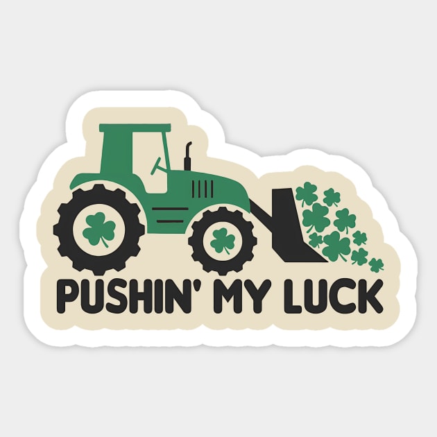 Pushing My Luck Kids St Patrick's Day Sticker by John white